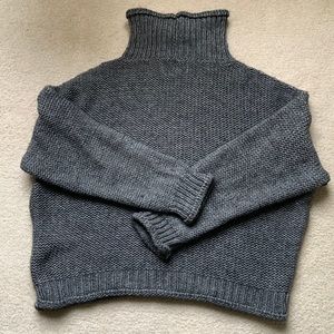 Anthropologie Grey Knit Turtleneck Sweater